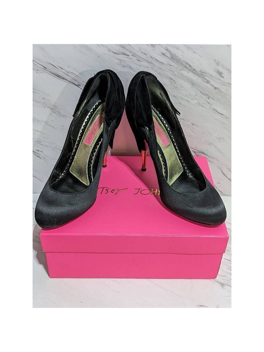 Betsey Johnson Women's Black Tulip Heels Size 8.5